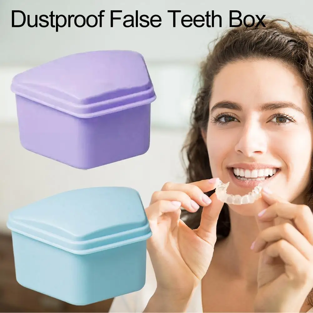 

1Pcs Tooth Retainer Tooth Box Braces Container Mouthguard Guard Denture Storage Case Denture Bath Box False Teeth Case Organizer