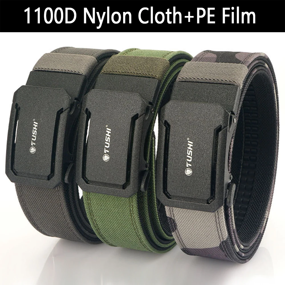 TUSHI Army Tactical Belt Quick Release Military Airsoft Training Molle Belt Outdoor Shooting Hiking Hunting Sports Belt