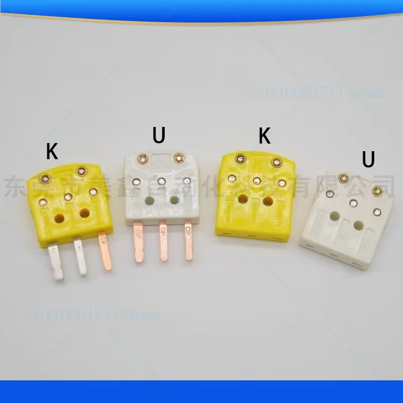 

2 шт. для термопары K-типа, трехконтактный разъем U-типа, три отверстия, разъем PT100 «папа» и «мама», плоский разъем U-типа