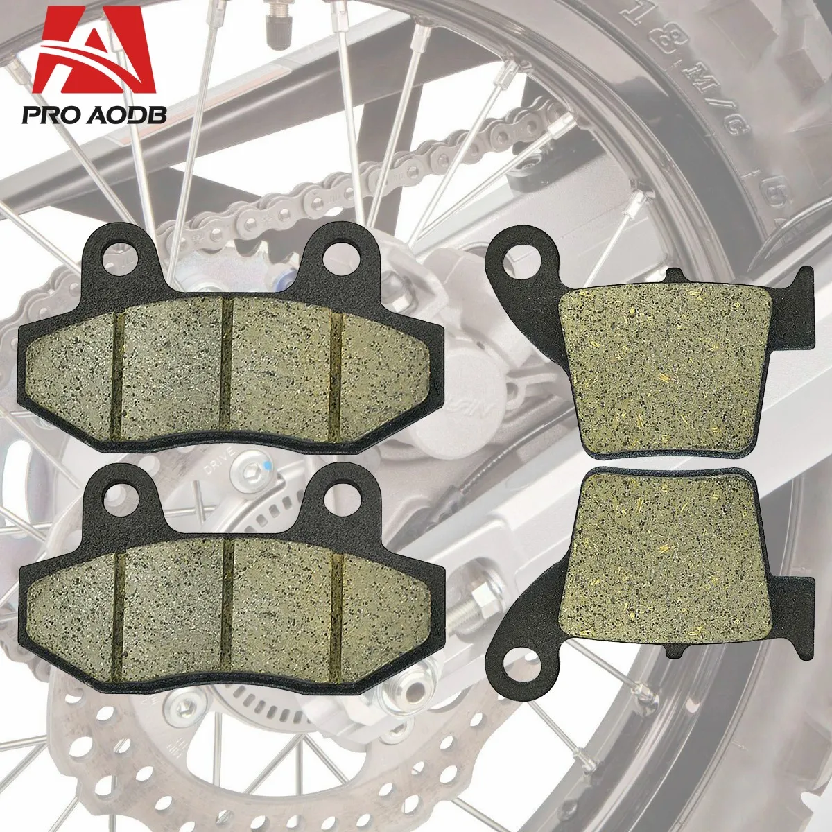 Front And Rear Alloys Brake Pads For KAYO Motorcycle T4 T6 K6 X2 K16 K18 Brake Pads Front And Rear Calipers Universal MOTO Parts