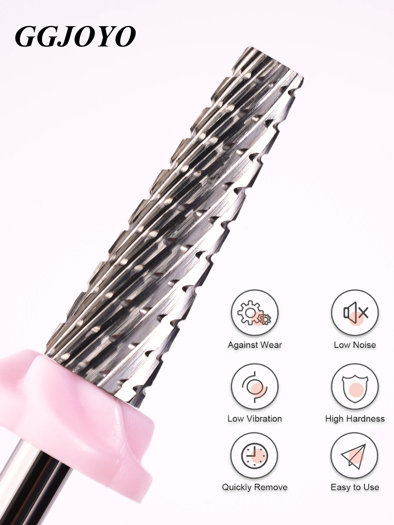 ทังสเตนคาร์ไบด์เล็บอะคริลิคเจาะบิต Professional Chrome Barrel เล็บ Bits 3/32 "ไฟฟ้าแฟ้มเล็บ Art ขัดลบ G