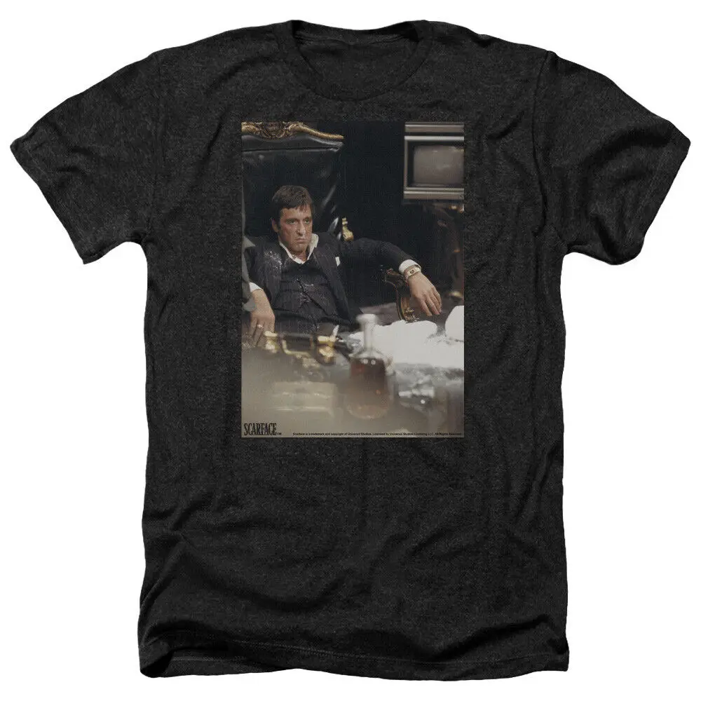 SCARFACE SIT BACK Licensed Adult Men's Heather Tee Shirt SM-3XL