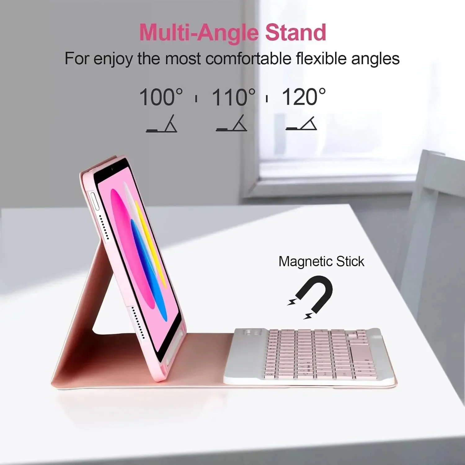 حافظة لوحة مفاتيح BT لجهاز iPad Air 11 بوصة M2 M3 2025 2024 A16 11th Air 5th 4th Gen M4 M2 Air 13 M2 M3 iPad 10th 9th 8 7 10.2 10.5