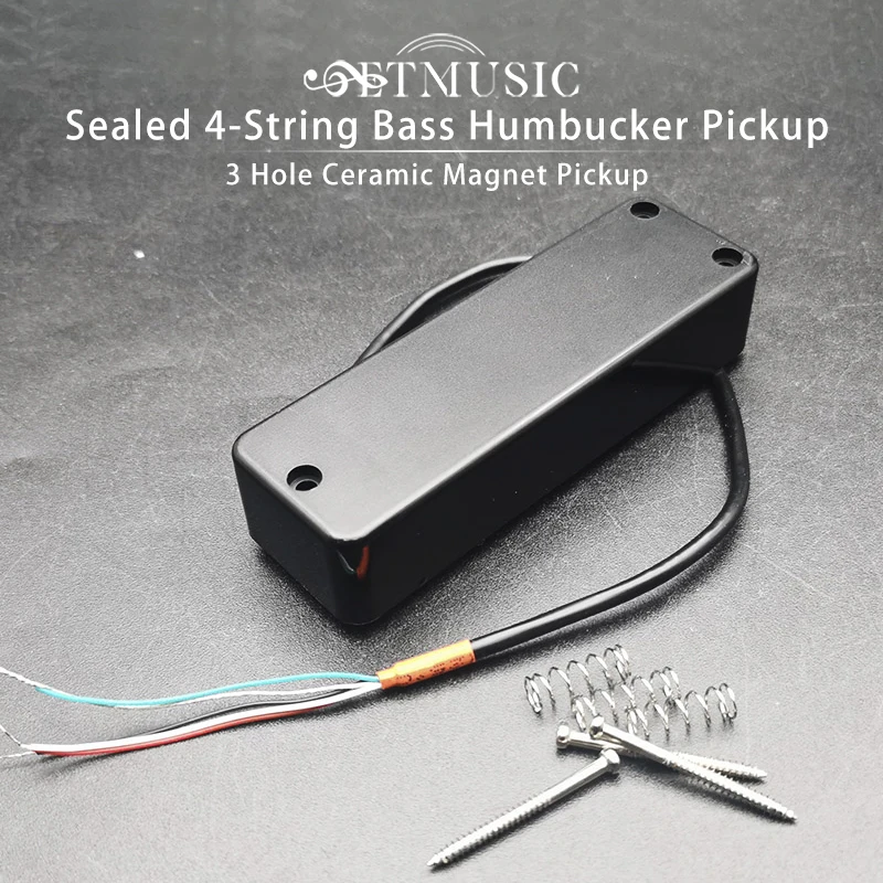 

Sealed 4/5-String Bass Soapba Pickup 3 Hole Adjusting Hole Pickup Humbucker Pickup 100x32MM Ceramic Magnet Double Coil Bass