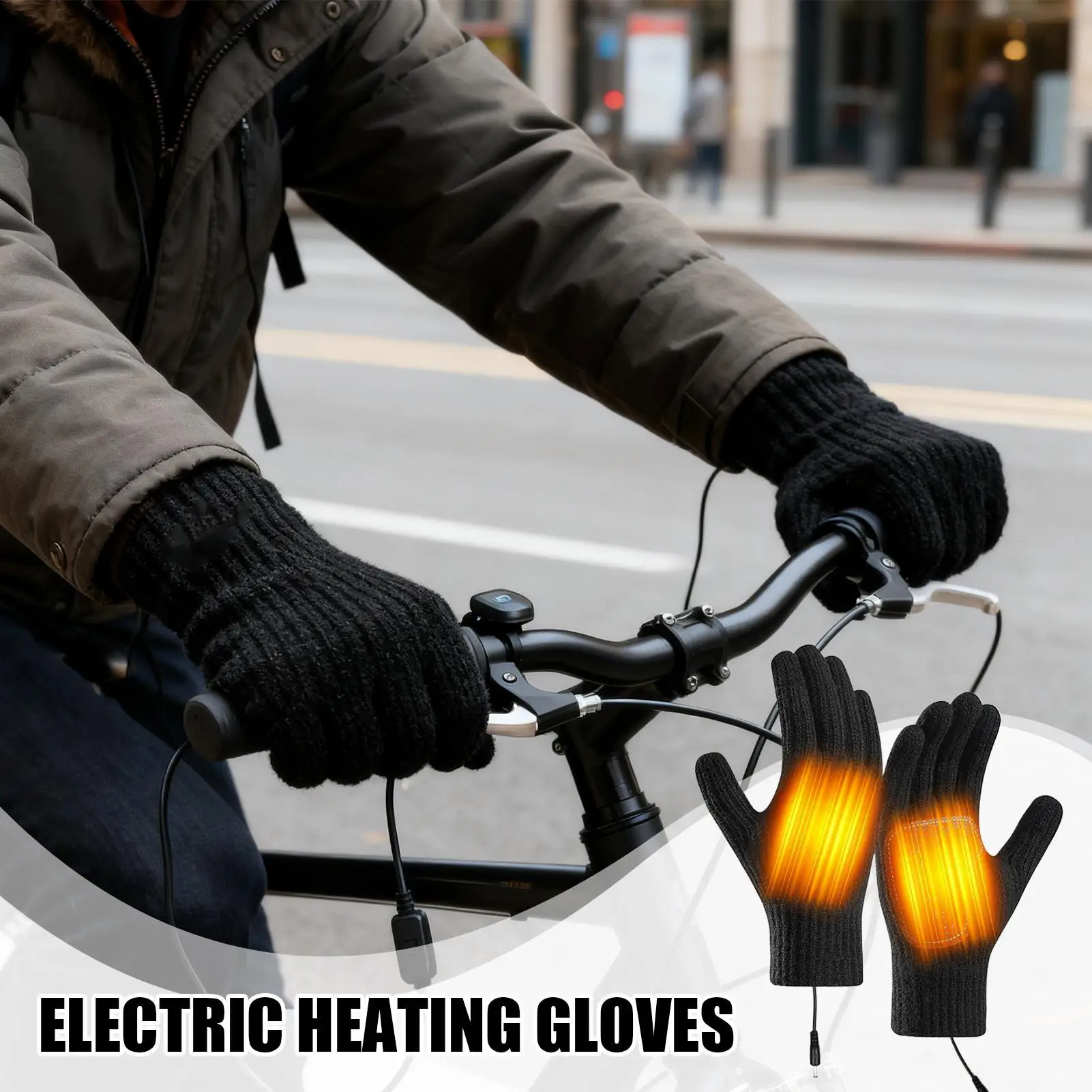 

Warm Heated Gloves Waterproof Motorcycle Gloves USB Charging Electric Heated Gloves Winter Thermal Gloves For Skiing Hiking New