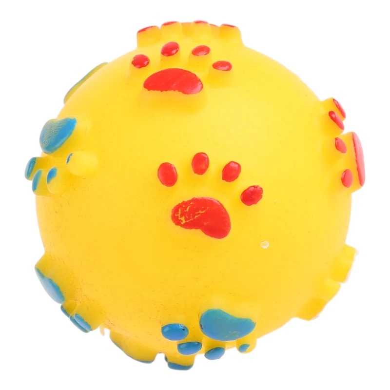 Pet Rubber Ball Puppy Sounding Đồ chơi Làm sạch răng Bóng để huấn luyện ngoài trời