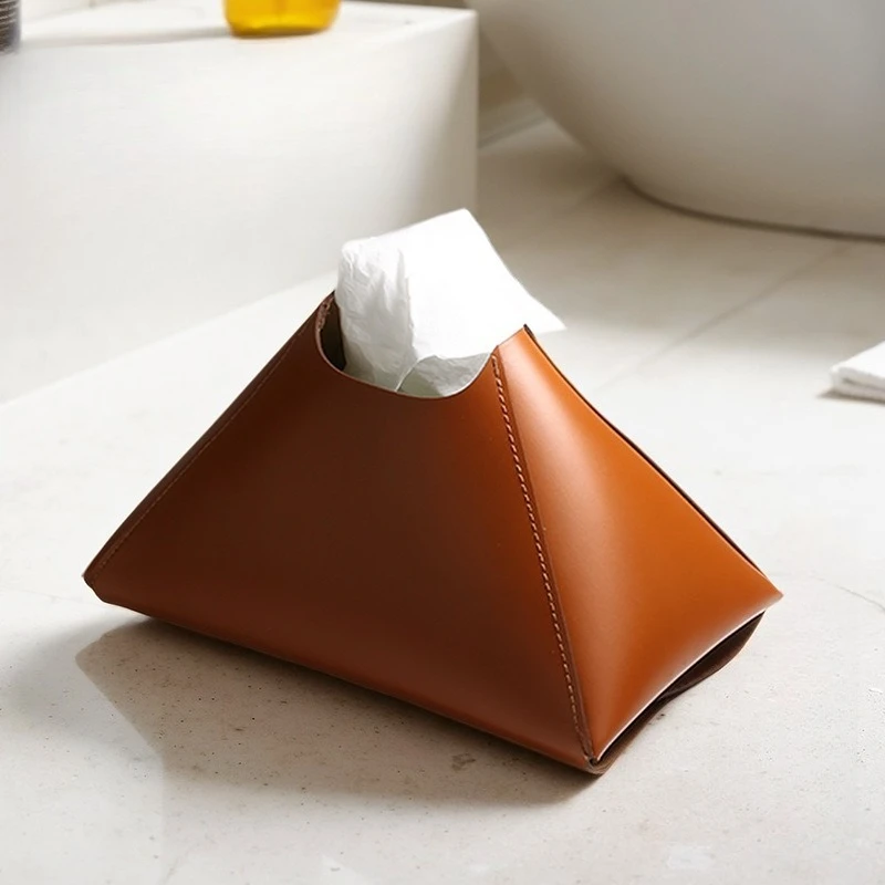 

2 Pieces New Nordic Simple Tissue Box Leather Paper Bag Desktop Tissue Box