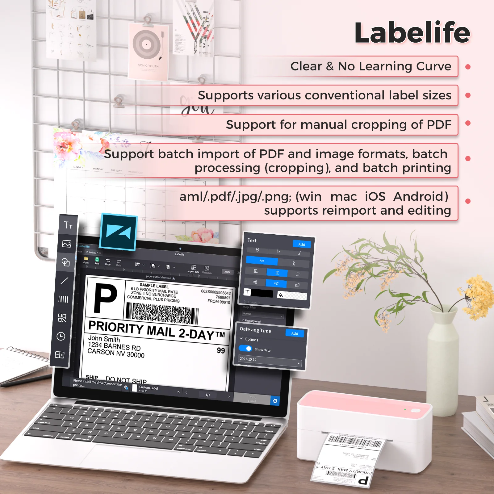 طابعة حرارية فوميمو PM241BT لط - مراجعة Thermal Label Printer 4X6 Shipping وسعره