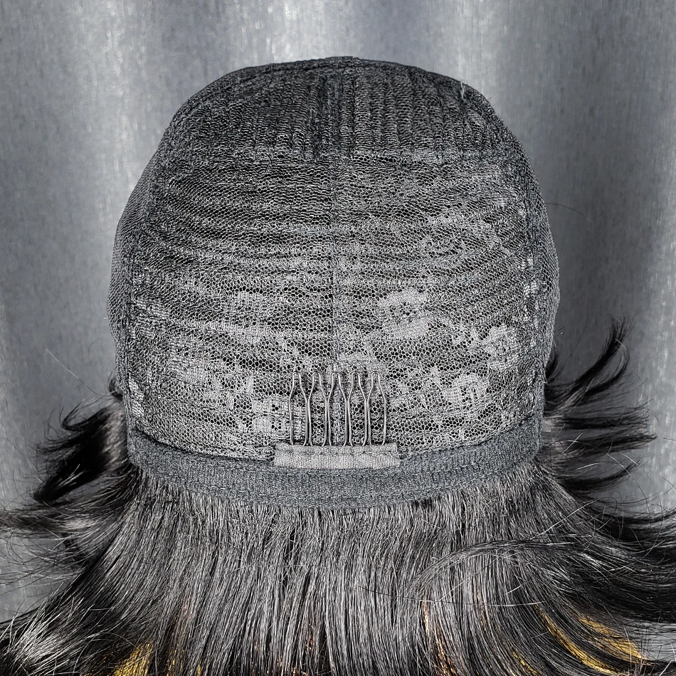 شعر مستعار قصير مستقيم بقص عابث، شعر مستعار قصير الطبقات مصنوع آليًا بالكامل، شعر مستعار طبيعي مع غرة للاستخدام اليومي #6