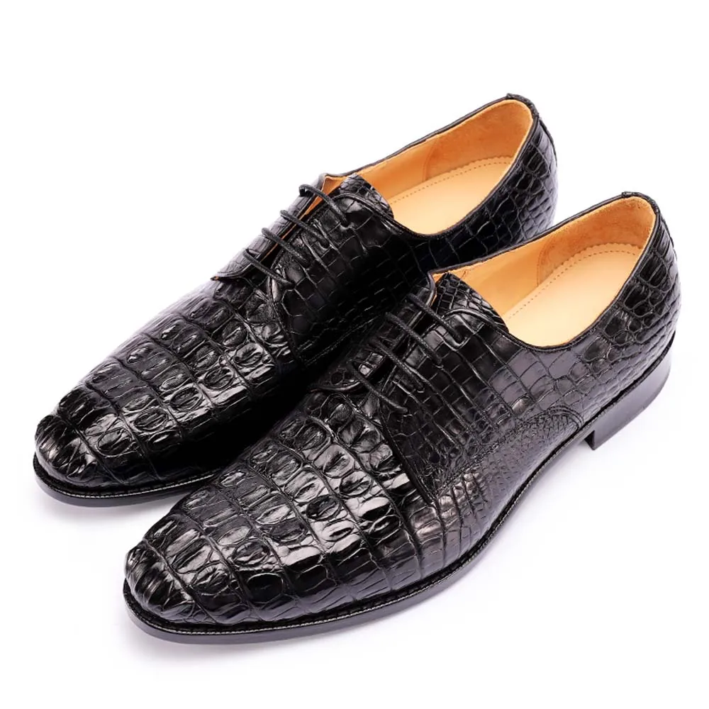 piliyuan new crocodile leather shoes  male  Handmade shoes  British  fashion male formal shoes  business men dress shoes