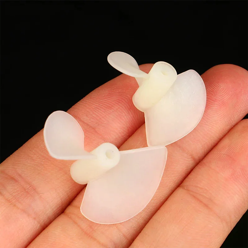 1 Paia D22mm/26mm CW/CCW Elettrico Nylon Prop Vite FAI DA TE Bianco A Due Foglie Eliche Per Barche Rc Modelli 2mm albero
