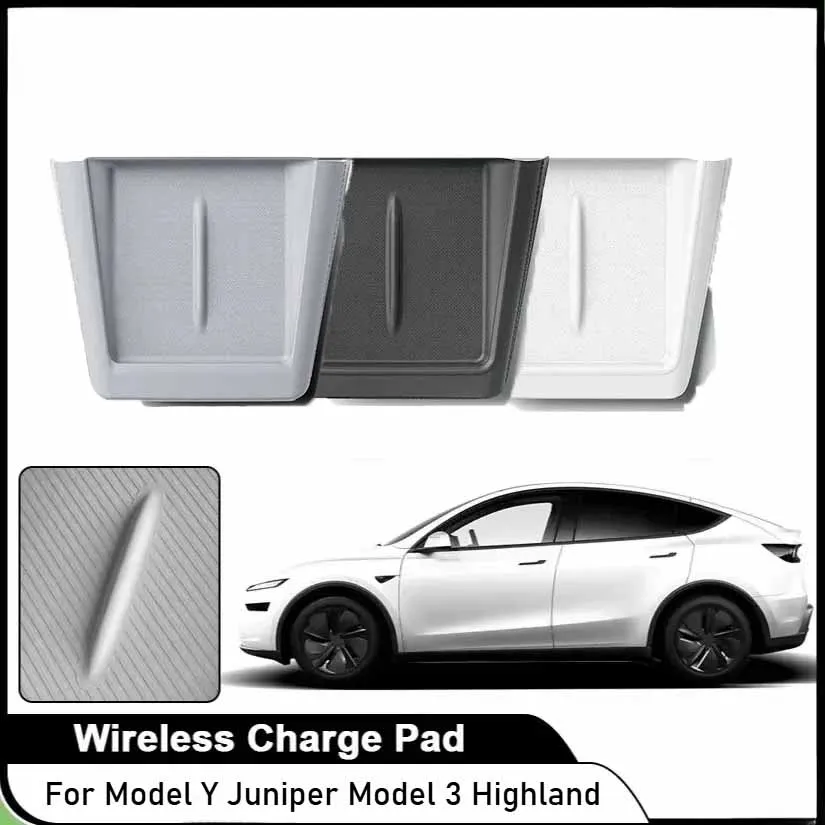 

Fully Wrapped Version Tesla Model Y Juniper 3 Highland Silicone Anti-Skid Wireless Charging Pad Car Phone Non-Slip Charger Mat