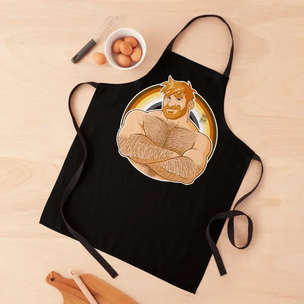 

ADAM LIKES CROSSING ARMS - BEAR PRIDE - GINGER EDITION Apron Kitchen Apras For Women Hairdresser Christmas gift Apron