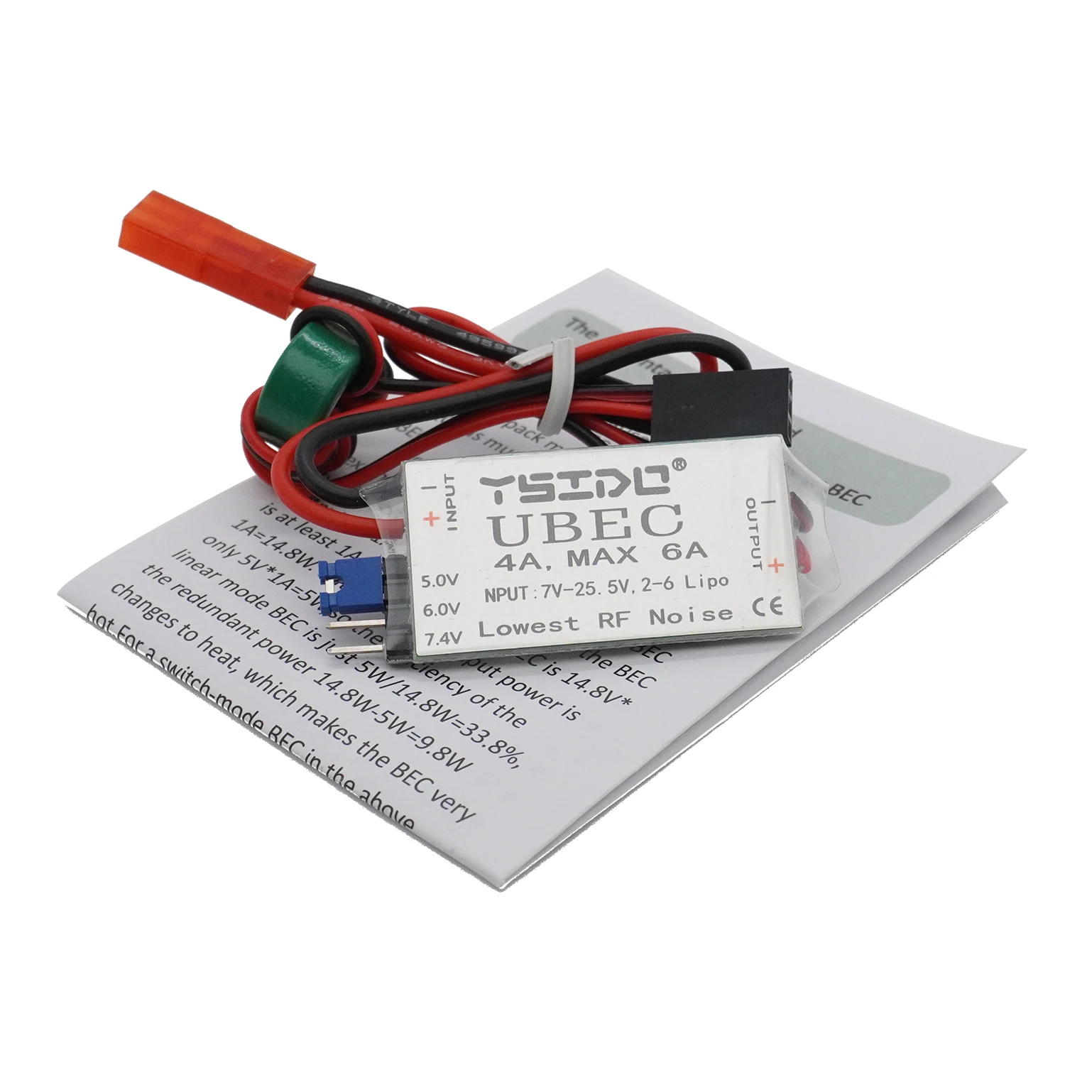 4A UBEC MAX 6A NPUT 7V-25.5V 2~6S Lipo Battery Output 5V/6V Switch Mode BEC for RC Drone Quadcopter RC Car RC Model Accessories