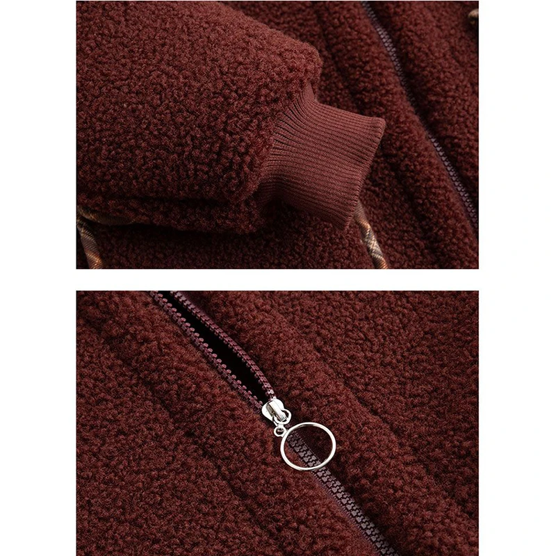 겨울 양털 벨벳 코튼 코트 여성용 오버코트 2024 신상 플러스 벨벳 두꺼운 따뜻한 파카 코트 후드 루즈핏 그레인 벨벳 코튼 재킷