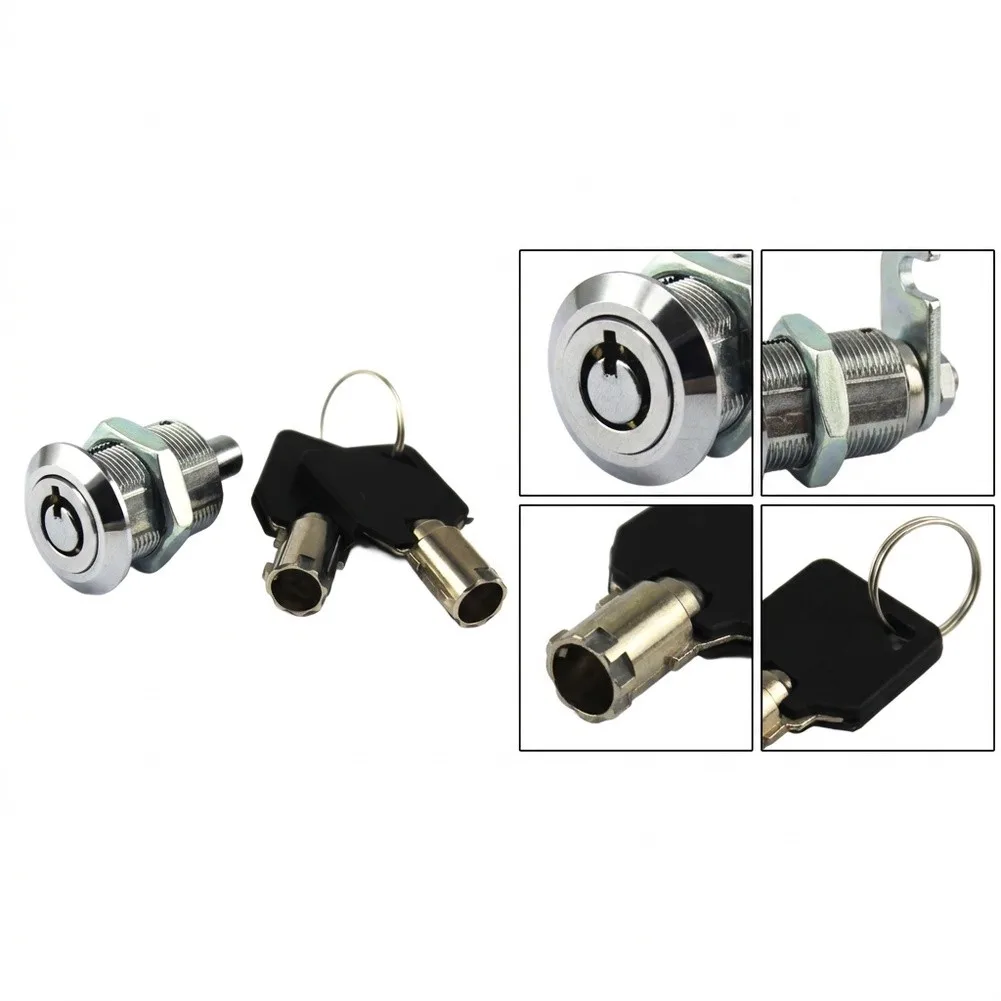 7 Pins Big Tubular- Key Switch Lock 19mm Cabinet Locks With LED Light Box Key For Advertising Display Security Hardware