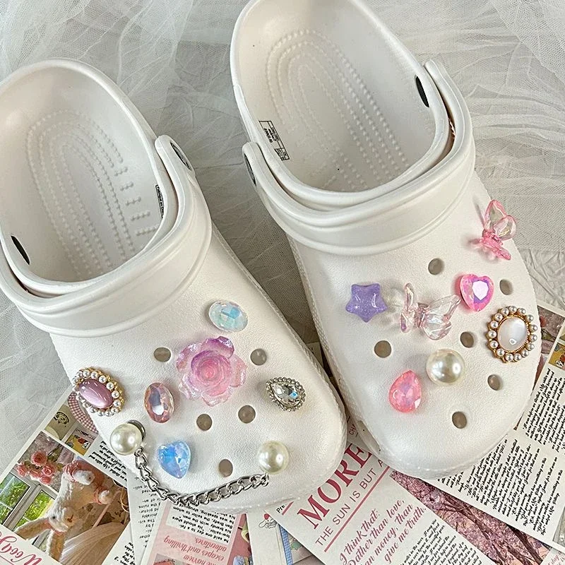 Breloques de chaussures de haute qualité pour Crocs, bricolage, décoration de chaussure en métal, accessoires de charme de chaussure, cadeau de fête pour enfants, filles, mode