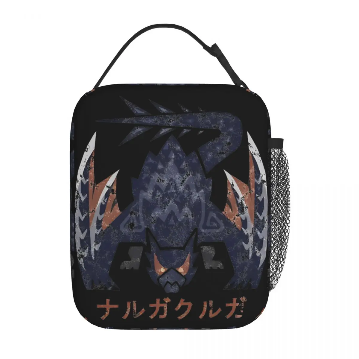 Monster Hunter World Iceborne Nargacuga Kanji Icon Insulated Lunch Bag Food Container Portable Thermal Cooler Lunch Boxes