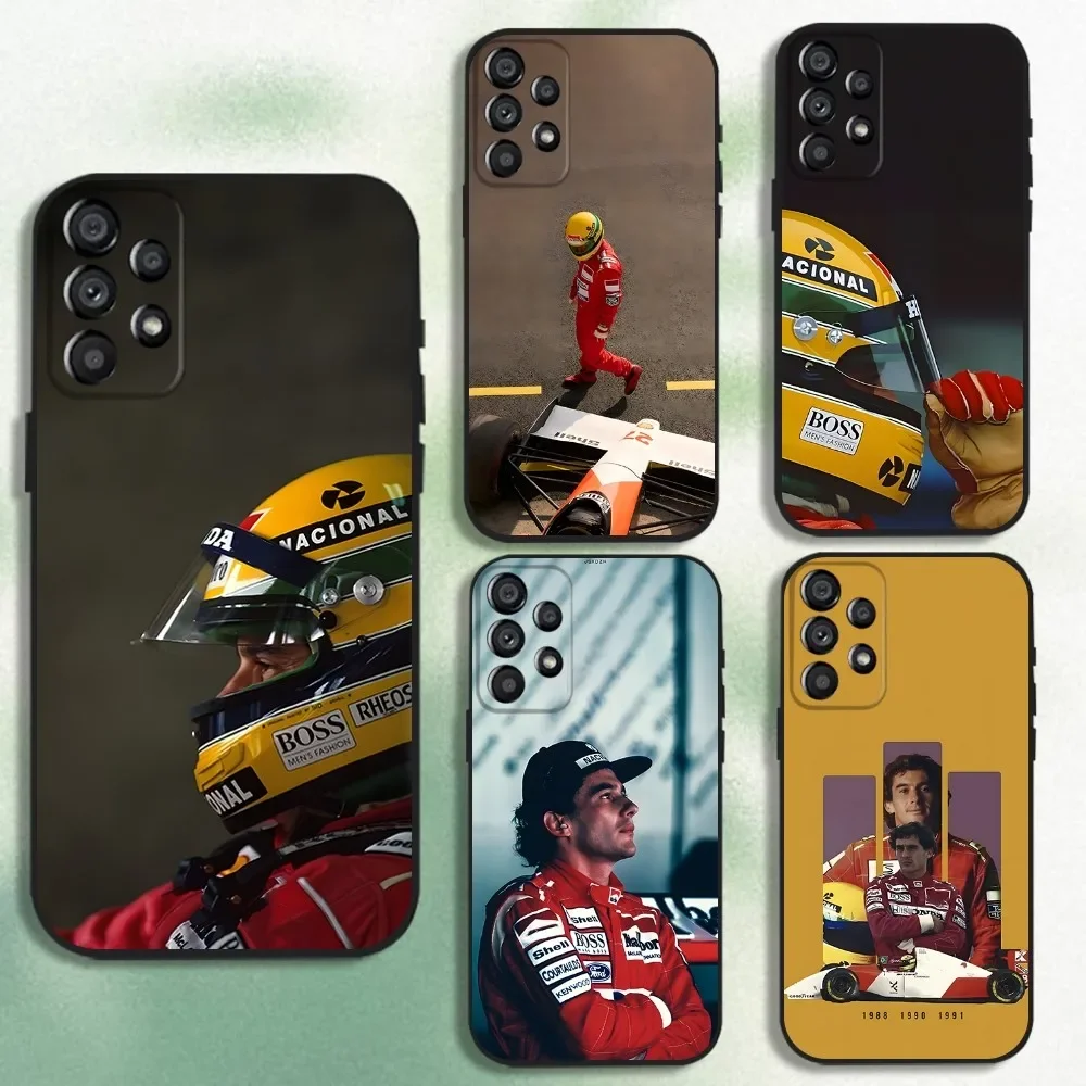 Racing Driver A-Ayrton S-Senna Phone Case For Samsung Galaxy A20,A21s,A22,A31,A32,A52,A53,A72,73,A80 Soft Black Cover