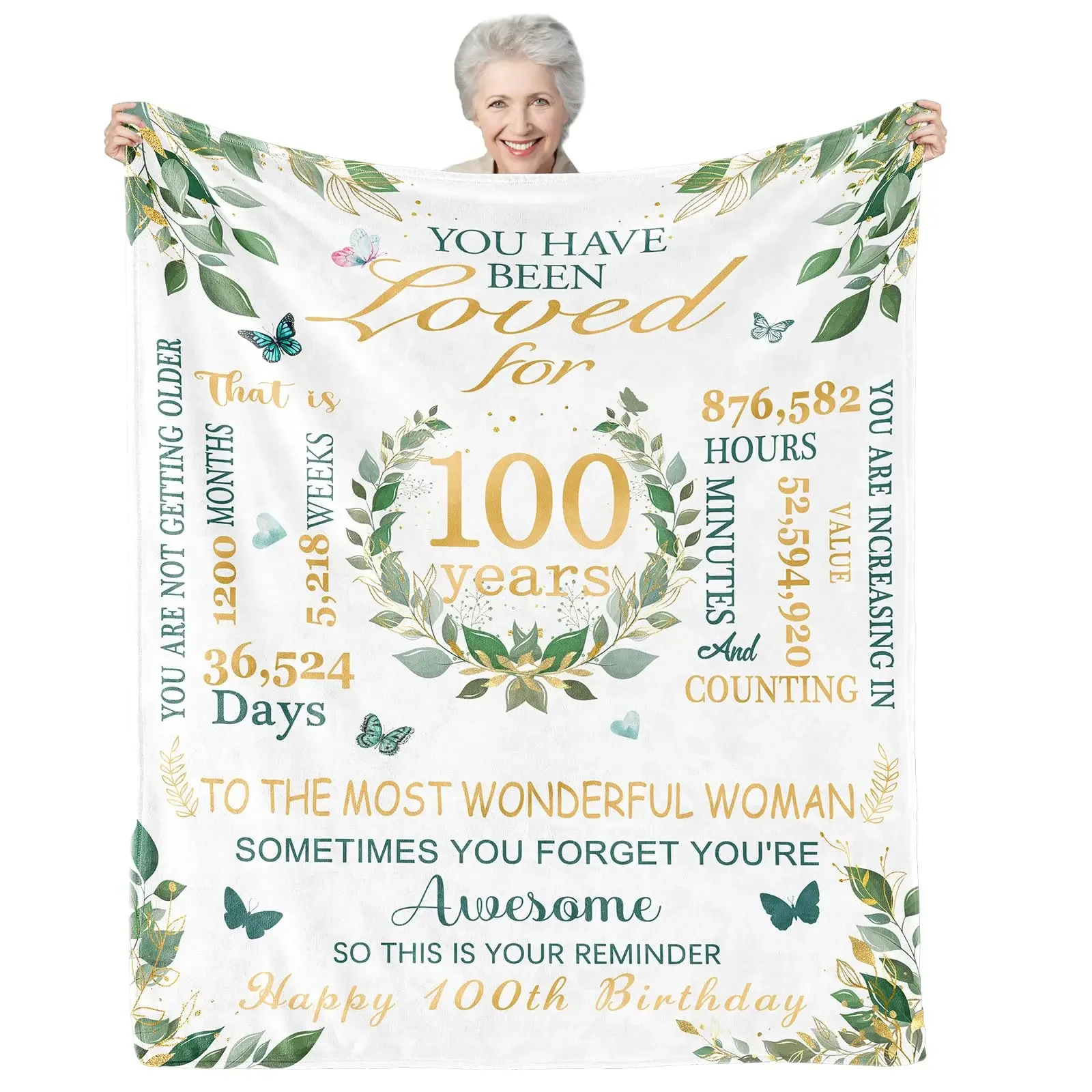 Best Gift Blanket, 100th Birthday