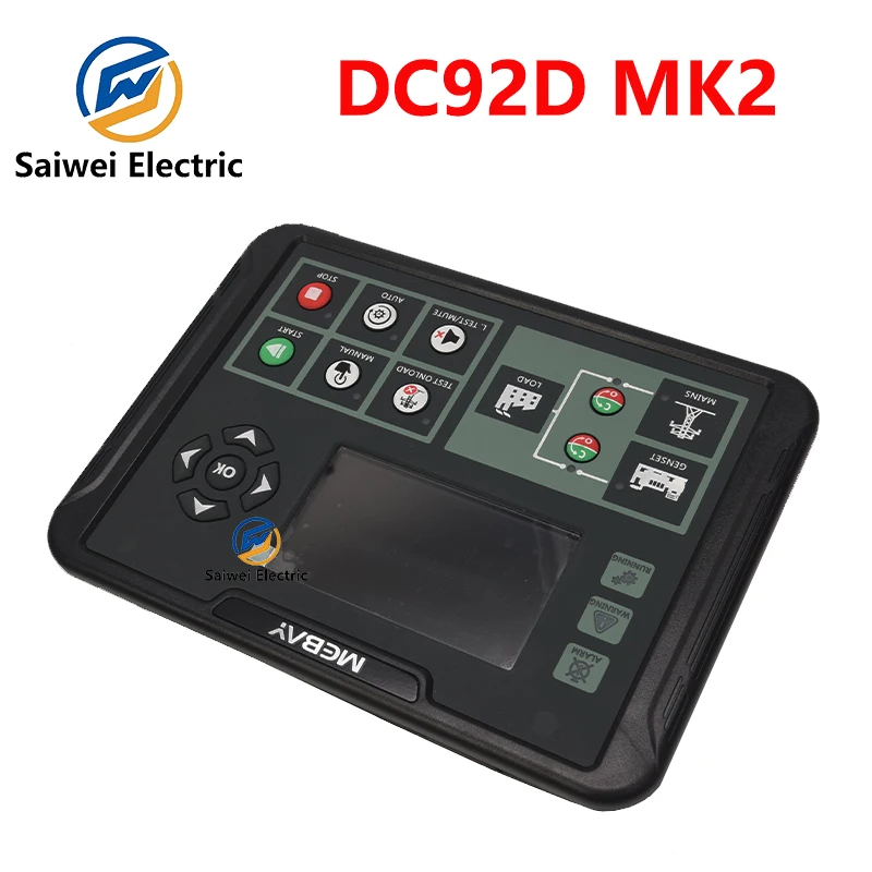 Mebay DC90D DC92D DC90DR DC92DR Generator Controller LCD Display Self-starting Control Board Diesel Genset Spare Parts