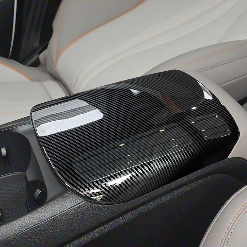 

Цвет углеродного волокна, подлокотник для центральной консоли, декоративная панель, накладка для BYD Song Pro 2023, автомобильный Стайлинг, аксессуары для интерьера
