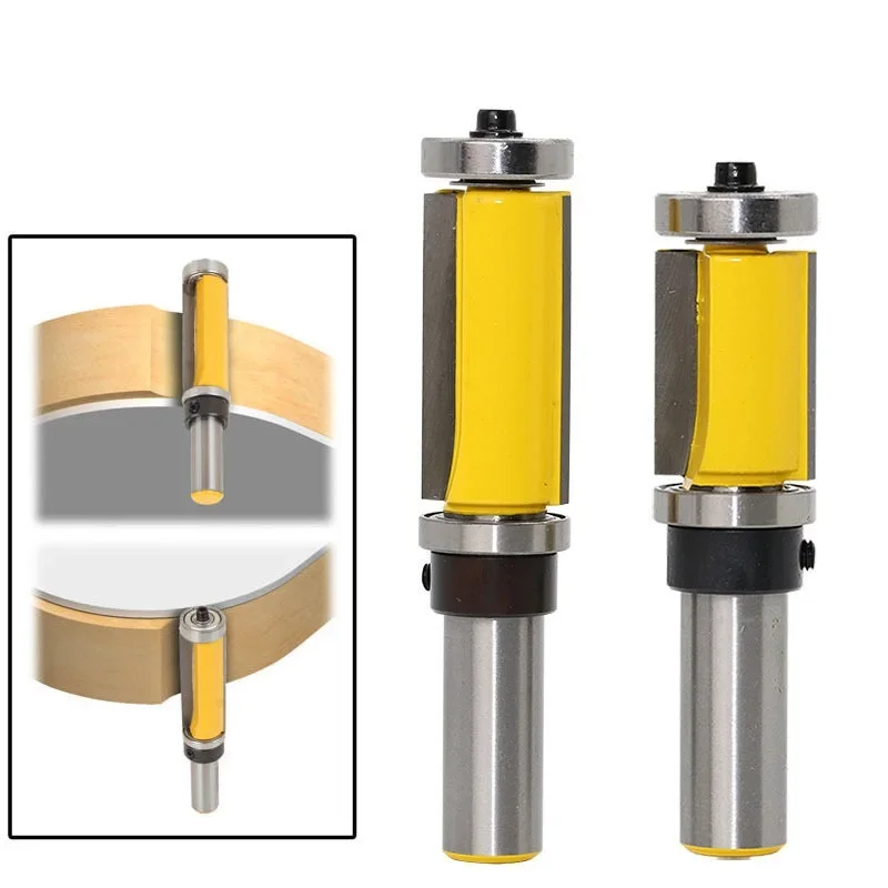 

Double Bearing Flush Trim Router Bit with Top and Bottom Bearing 1/2 12.7mm Shank CNC Woodworking Tool