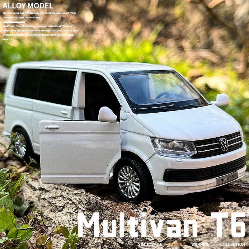 1/36 VW Multivan T6 MPV Alloy Car Model Diecast Metal Vehicles Car Model Simulation Miniature Scale Collection Children Toy Gift