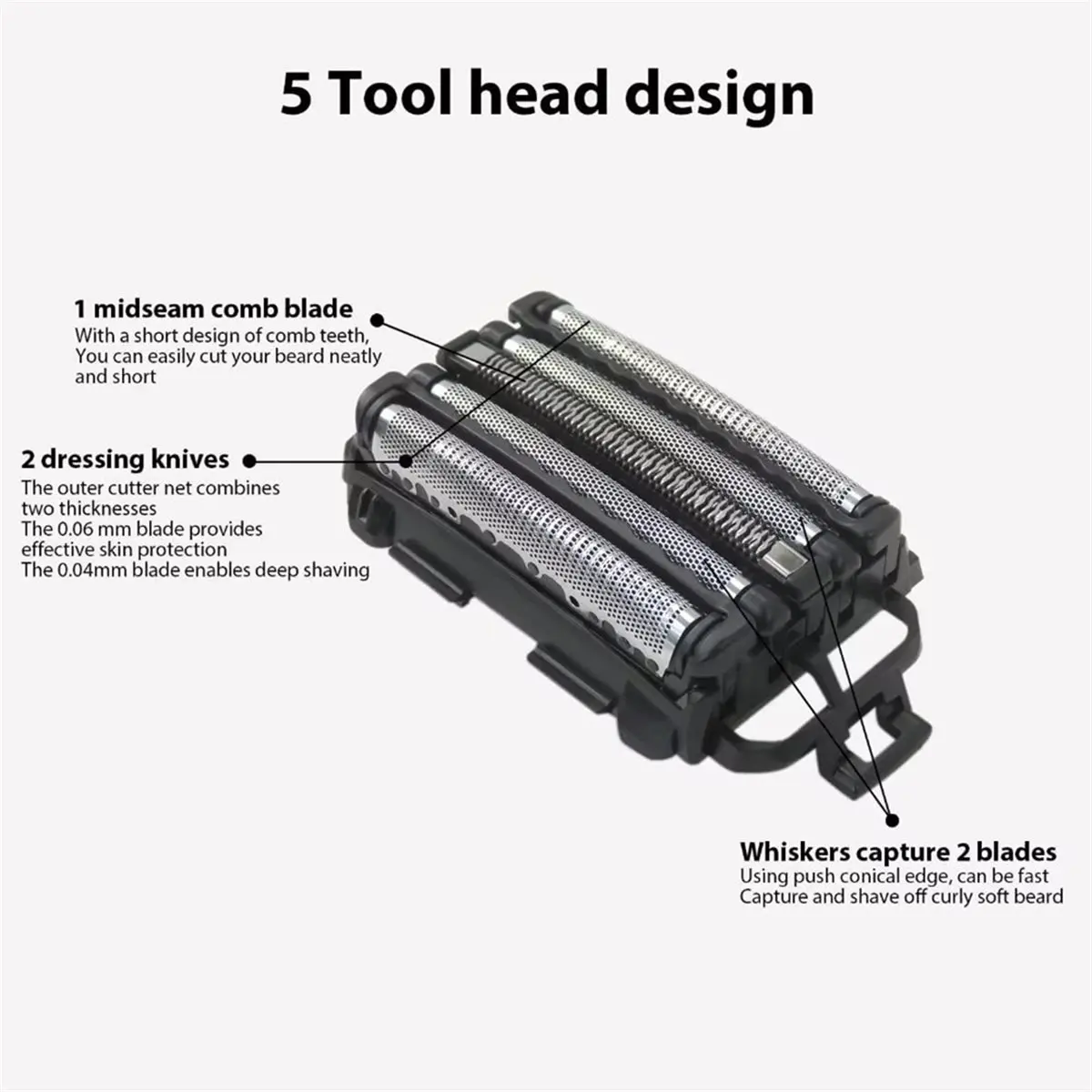 A38F Shaver Replacement Inner Cutter & Foil for Panasonic ES9032 Razor Head Electric Shaver Foils Set for Men'S Grooming