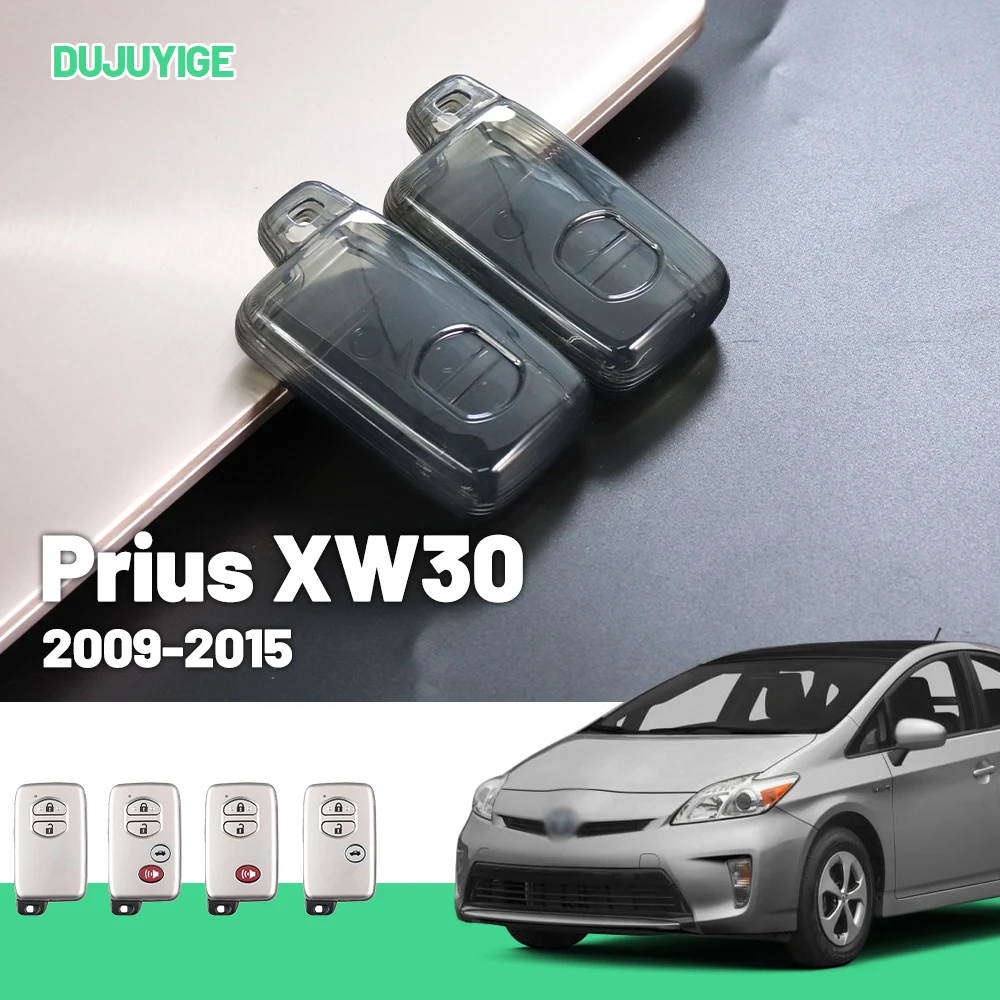 

Прозрачный чехол для ключей из ТПУ для Toyota Prius XW30 2009-2015, защитный чехол для брелока, автомобильные аксессуары 2010 2011 2012 2013 2014
