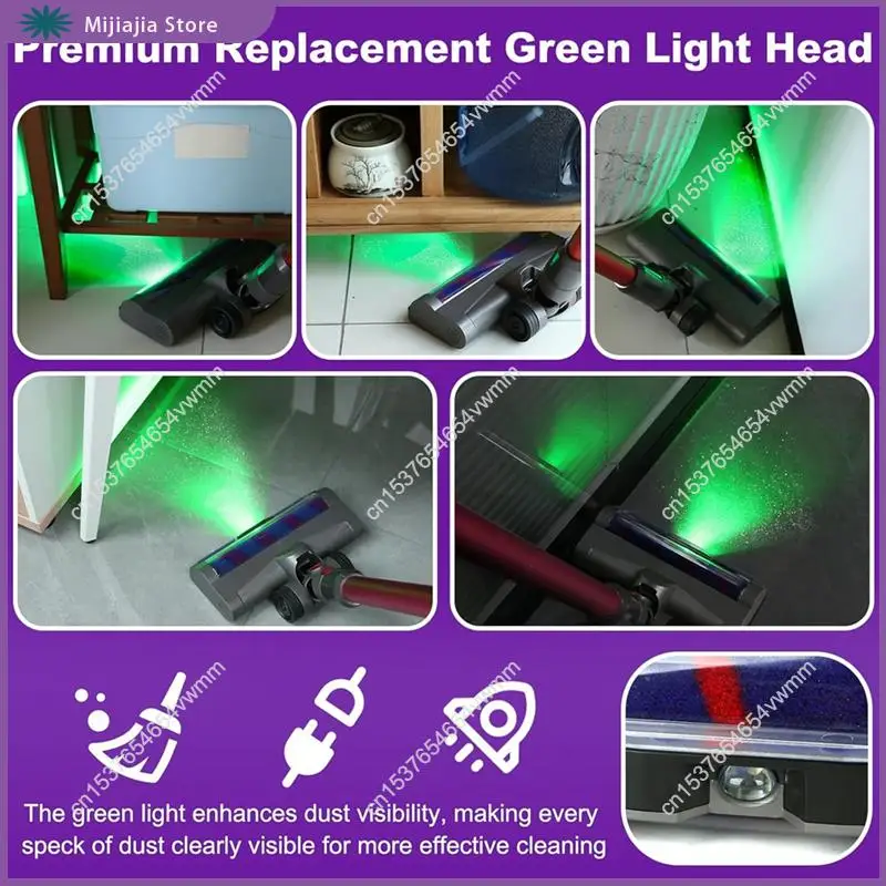 Cabeça de limpeza de rolo macio led para aspiradores dyson v11 v10 v8 v7 v15-iluminação poeira e detritos ideais vendas