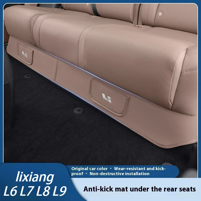 Fit For Li L6 L7 L8 L9 LIXIANG Rear Seat Underside Kick Mats Storage Bags Second-Row Aisle Protection Covers Auto Interior