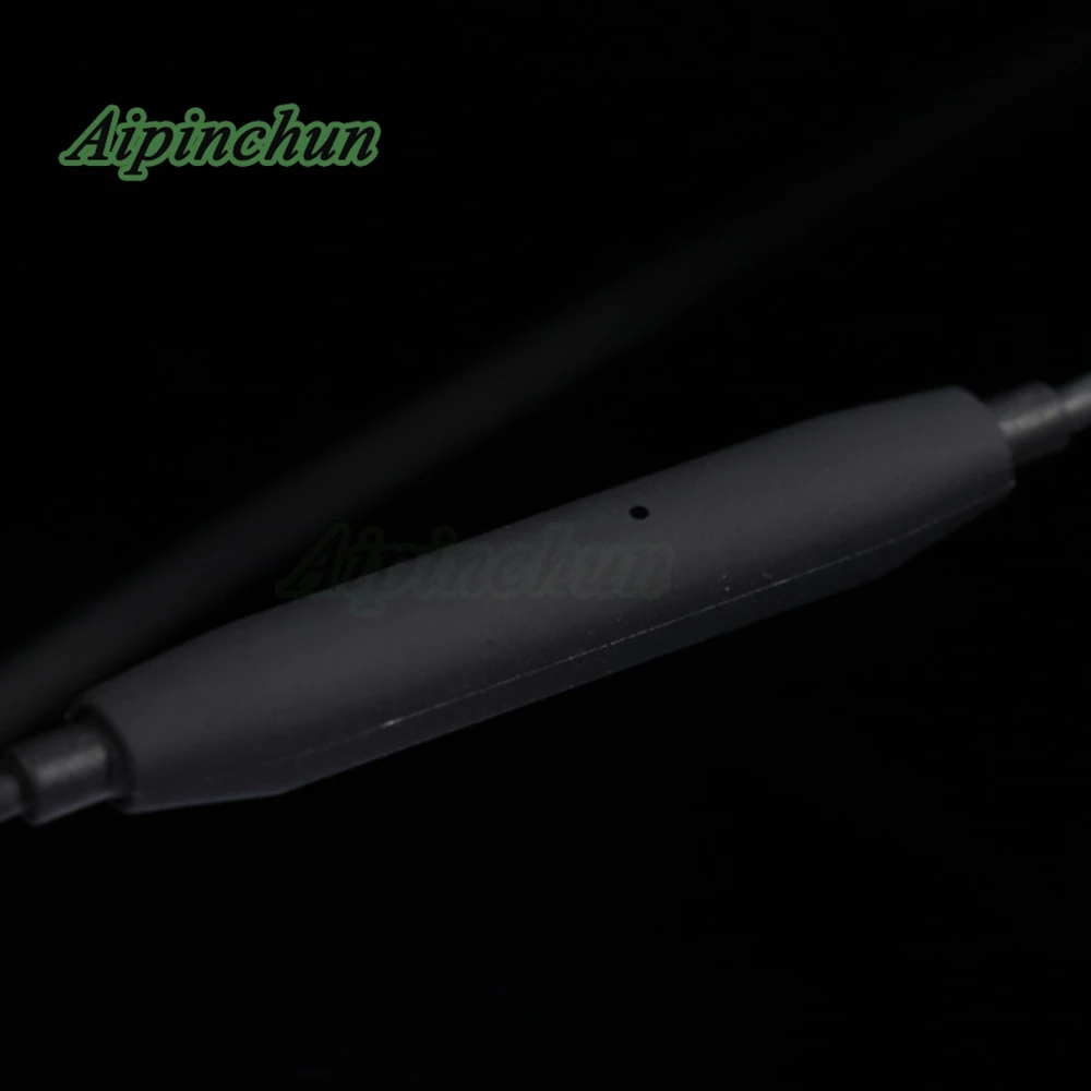 Aipinchun TPE 헤드폰 수리 케이블 DIY 헤드셋 교체 와이어 (마이크 볼륨 컨트롤러 포함) 약 1.5 미터 검정색