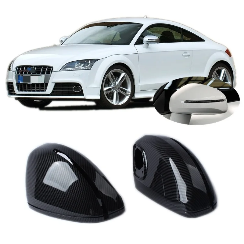 Carbon Fiber Hydro-dipped Side Rearview Wing Mirror Cover for Audi TT MK2 8J 8J3 8J9 2006 - 2015 Tuning Accessories