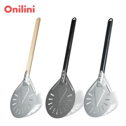 Onilini 7/8/9 inch Pizza Peel Peel Almuinum Alloy Perforated Pizza Wood Handle Pizza Shovel Paddle Oven Accessories