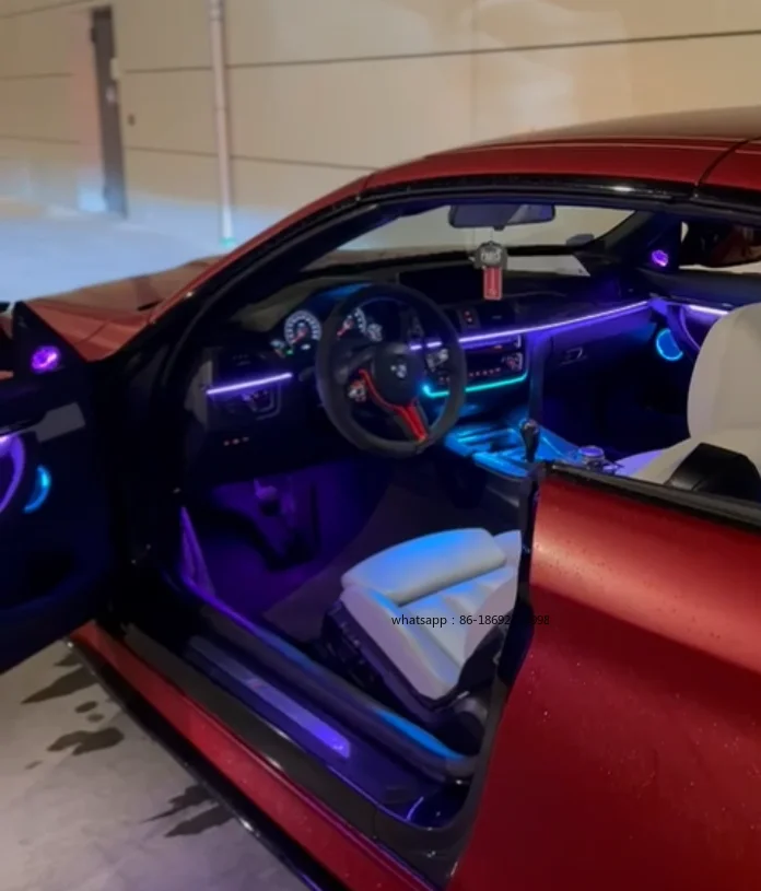 Upgrade 256 Colors Symphony LED Car Interior Ambient Lighting for BMW 4 Series F33 F36 2016-2019 Atmosphere Strip Accessories