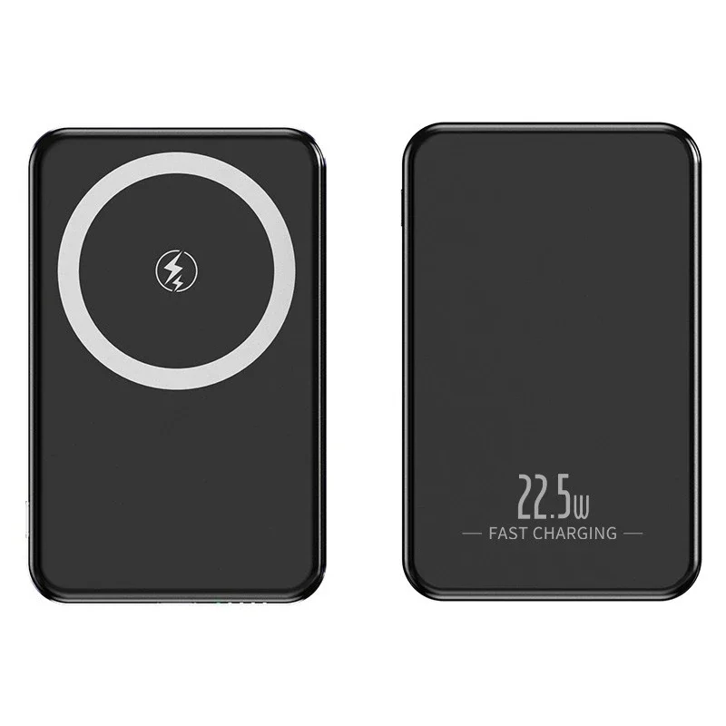 5000mah Ultra-thin Aluminum Alloy Magnetic Wireless Power Bank Two-way Super Fast Charging Mobile Power Supply