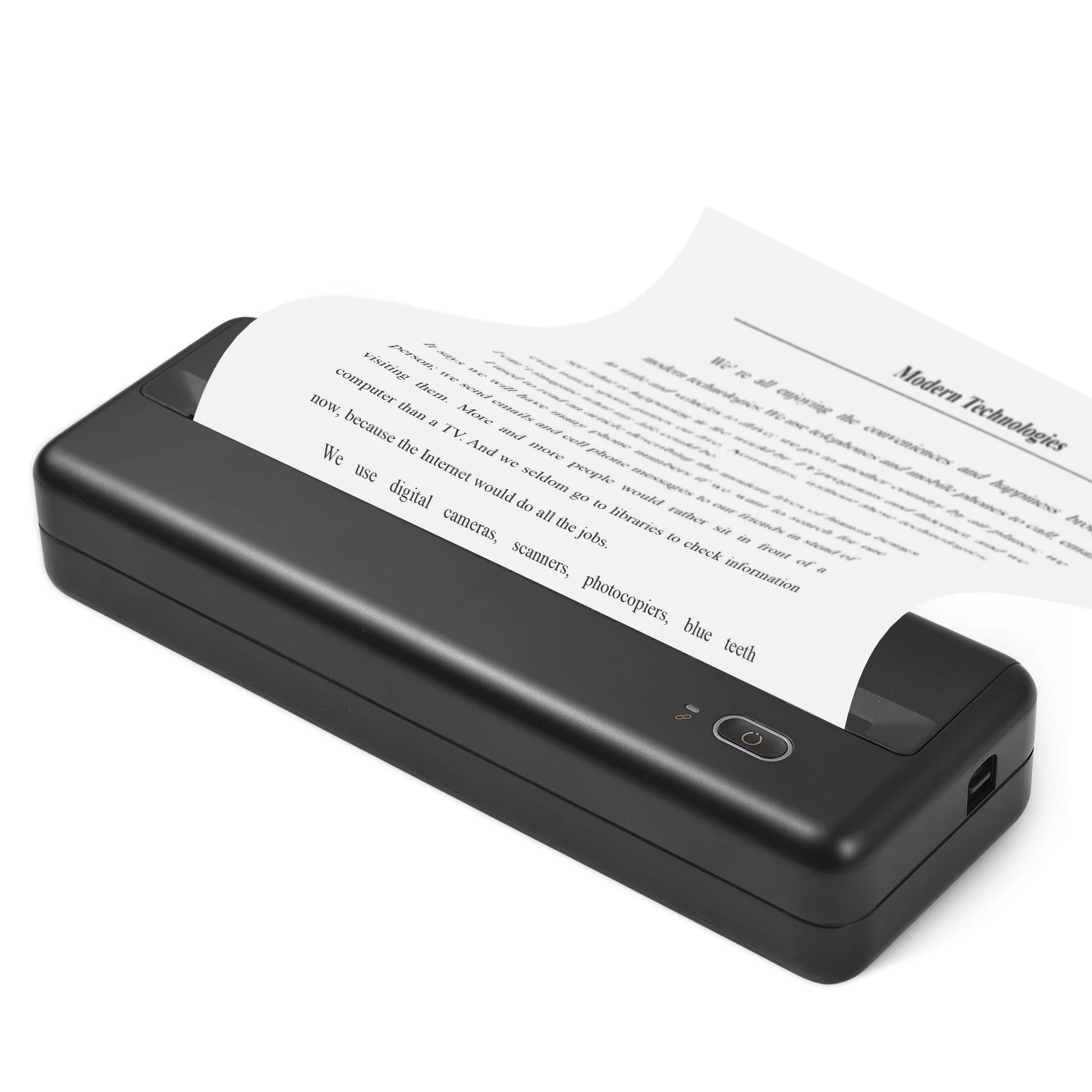 

【New】A4 Portable Paper Printer Wireless BT Connect Thermal Printing Mobile Photo Printer Support 210mm and 110mm for Home