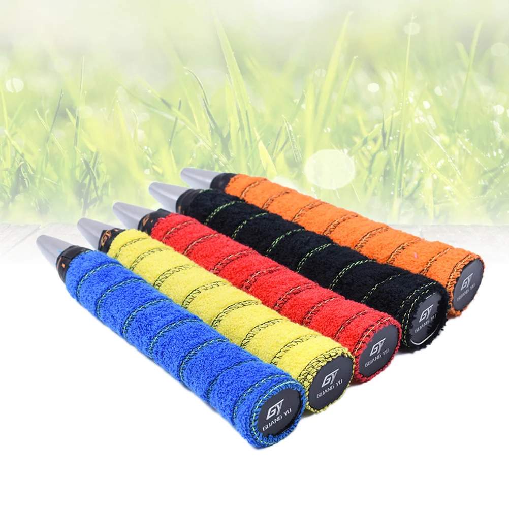 

5 Pcs Sweat-absorbing Grip Tape Badminton Racket Tennis Non-slip Soft Tension Pull up Bar