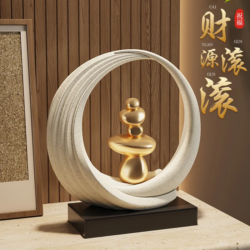 

Light Luxury Brings Abundant Wealth,Desktop Decoration,Living Room Wine Cabinet, ArtSculpture Decoration,Statue Resin Home Decor