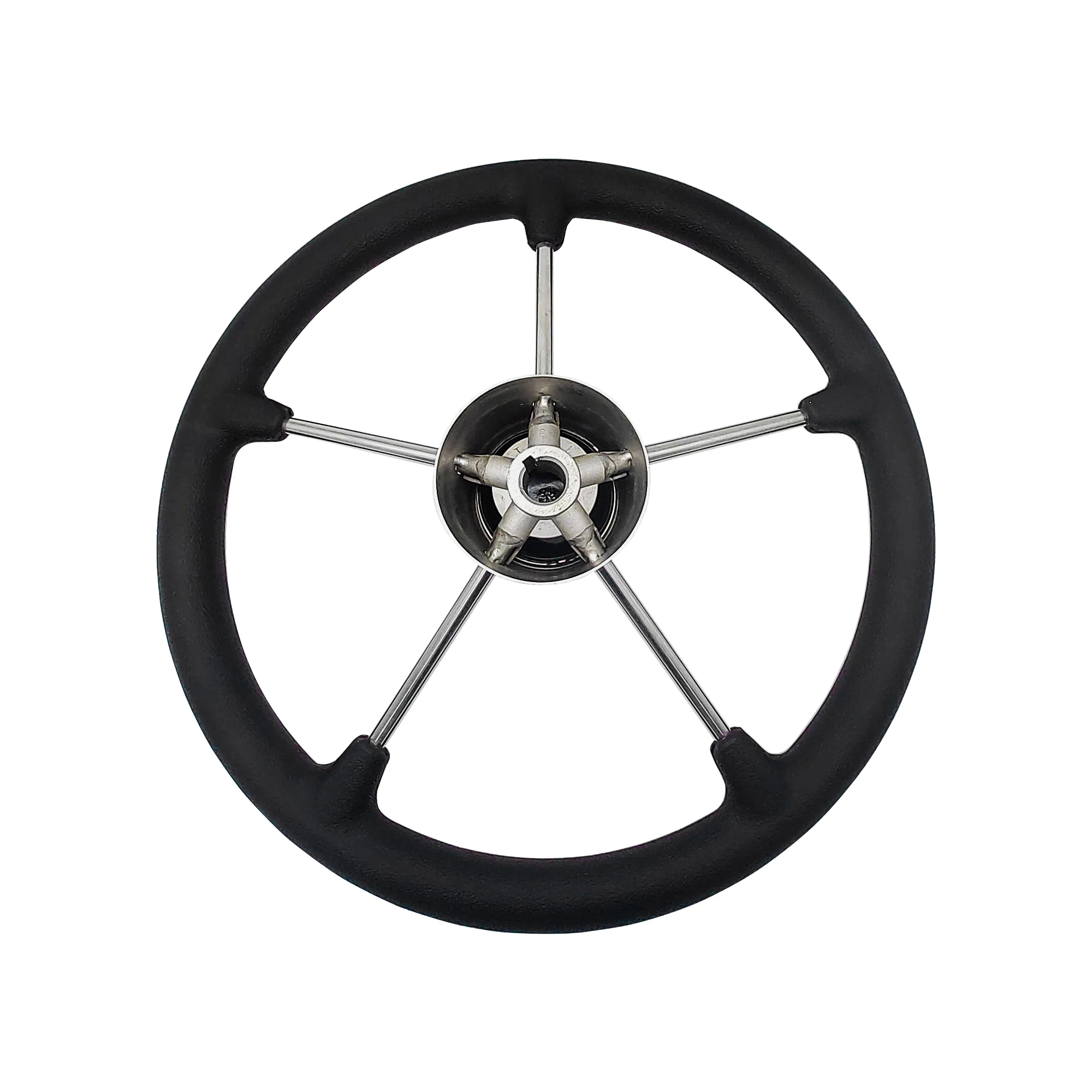 

Руль из нержавеющей стали 15-1/2 дюйма с полиуретановой пеной и черной крышкой для ПК для морской лодки-яхты