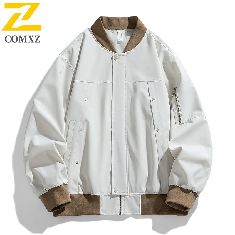 

Мужская куртка COMXZ Urban Adventure, удобная уличная легкая мотоциклетная куртка, повседневный стиль, ветрозащитная прочная осенняя одежда