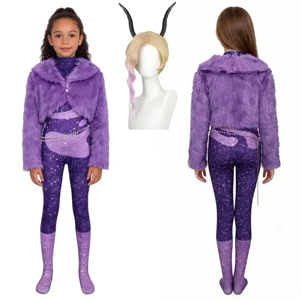 Disfraz de Gazelle 2026 para Niñas, Mono, Diadema, Peluca, Trajes de Fantasía para Juego de Roles, Ropa de Disfraz para Halloween y Carnaval