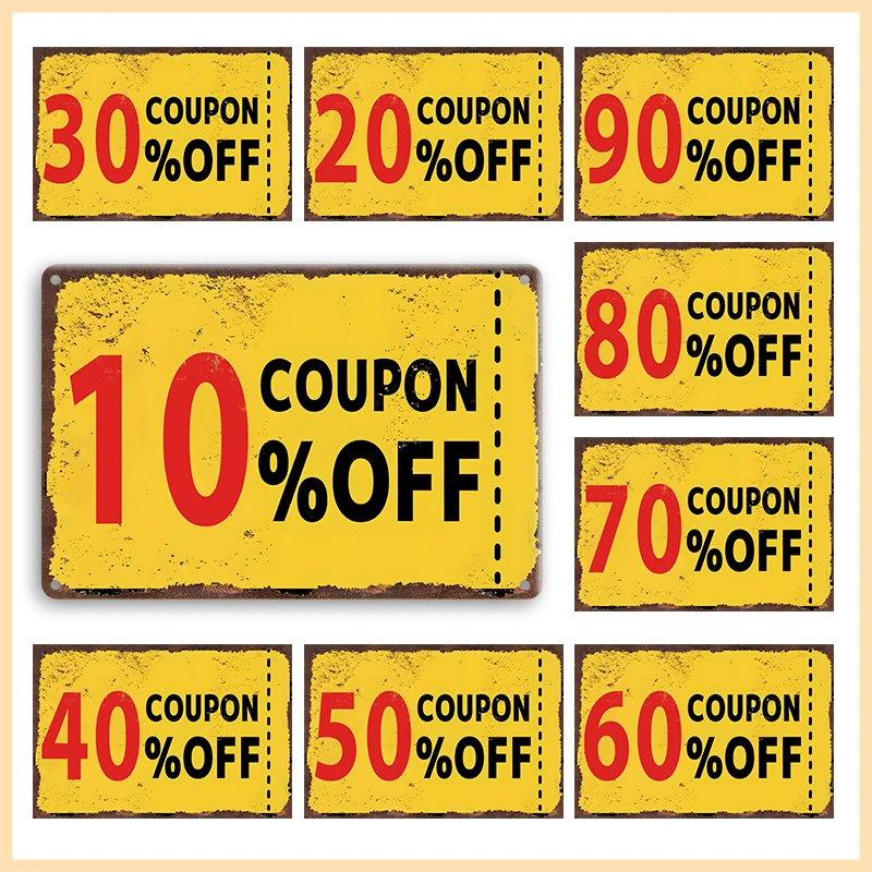 Vintage Style Discount Sale Metal Signs