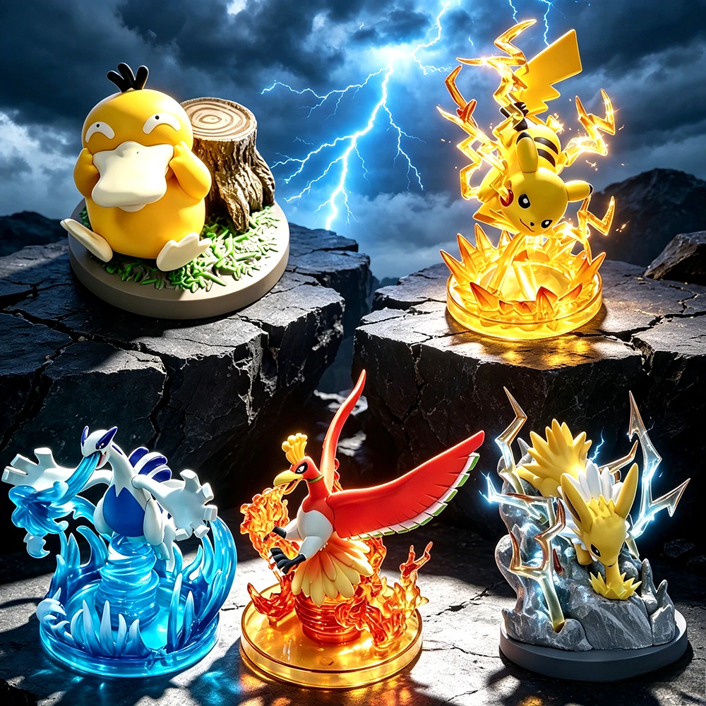 Model Kit Lugia - 15cm/5.9in 애니메이션 포켓몬 피규어 Psyduck Pikachu
