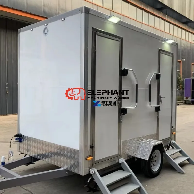 Modern Portable Toilets Mobile Restrooms Outdoor Mobile Bathroom Trailer Washroom for Camping Construction Durable Toilet