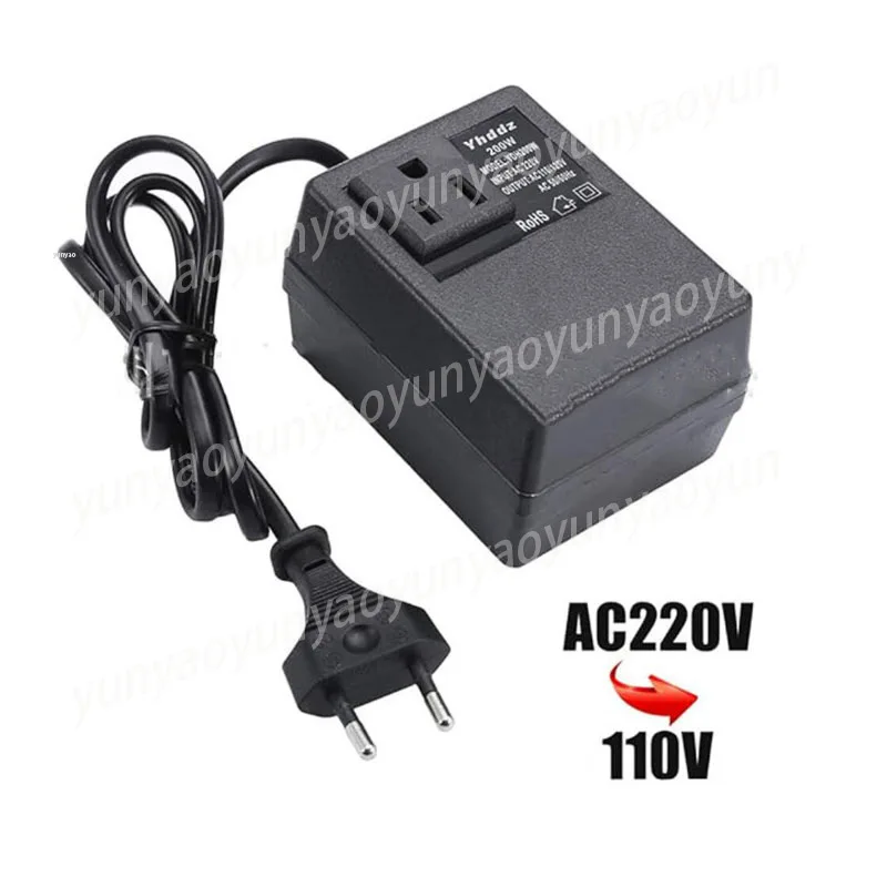 Step Down Single Phase Travel EU Plug Voltage Transformer Converter 200W Voltage Converter Transformer AC 220V to 110V