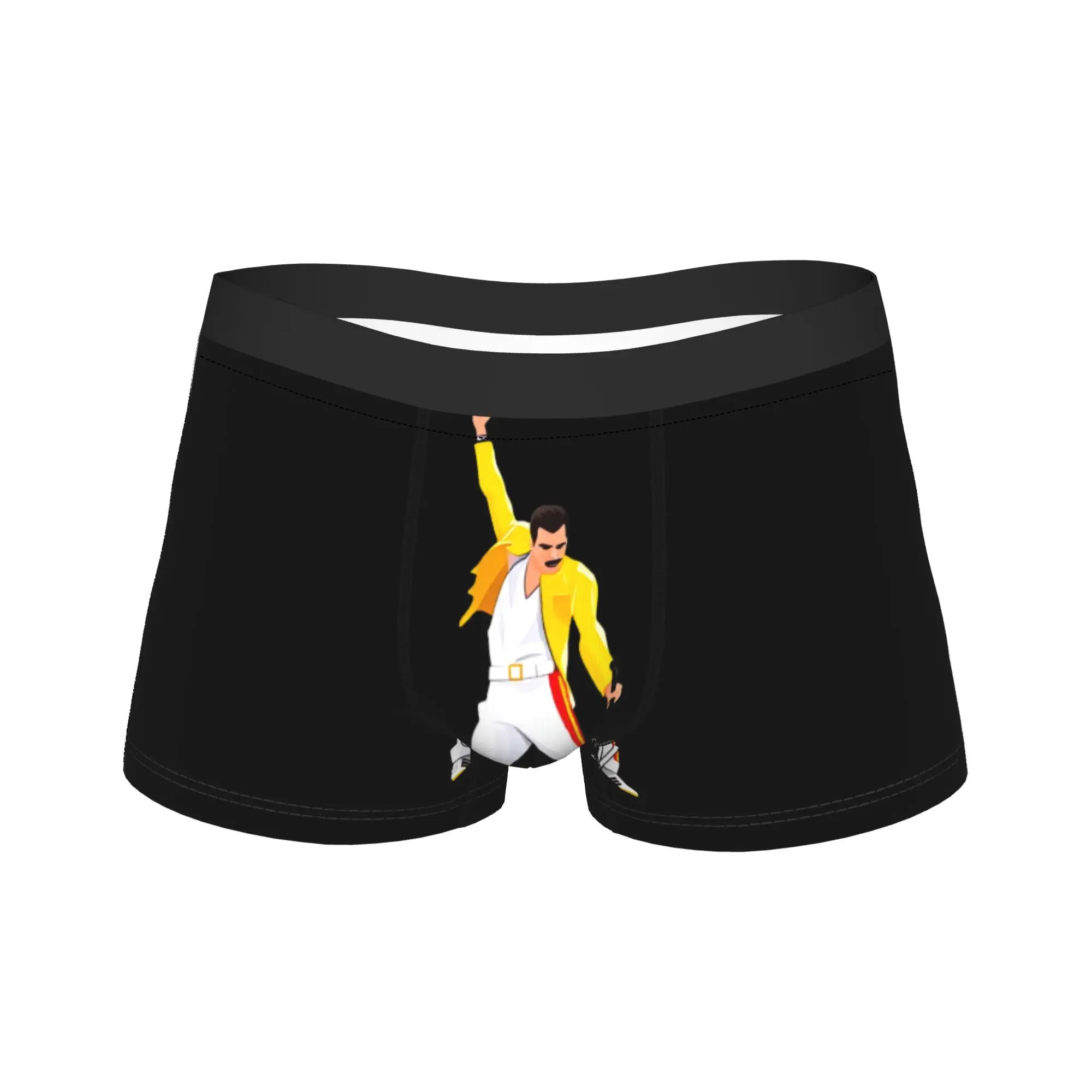 

Singer Freddie Mercurys Underwear Print Trunk Quality Males Panties Classic Shorts Briefs Gift Idea