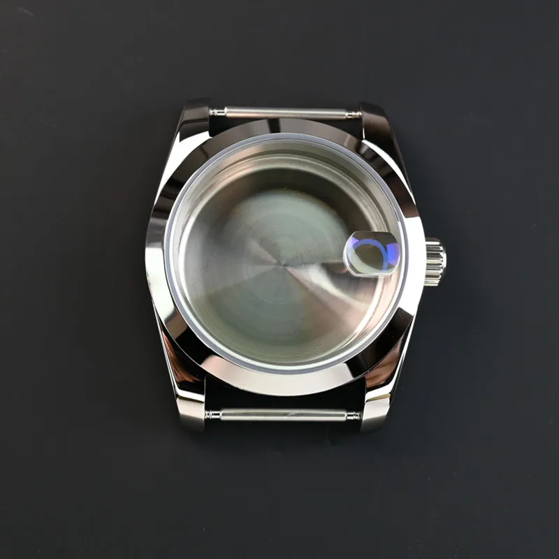 36 مللي متر 39 مللي متر حافظة ساعة فولاذية مع كريستال الياقوت ل SKX007 ModS Nh35 Nh36 الحركة الميكانيكية التلقائية SKX007 #1