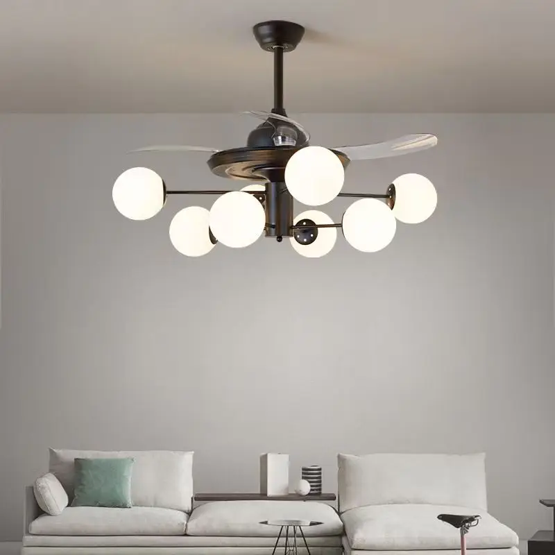 Modern Ceiling Fan Light Invisible Luxury With Remote Control Simple And Luxurious Atmosphere Furniture And Lighting Fixtures